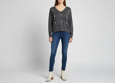 sweter z cekinami zara: H&M, Women`s sweater, size M