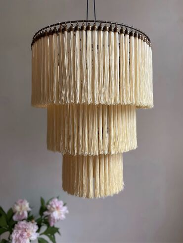 Люстры: Подвесные светильники и абажуры из нитей и джута - Дизайн: каскадные — 2