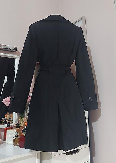 pull and bear obuca: H&M Crni ženski mantil klasičnog trench kroja, elegantnog i — 2