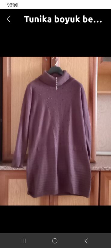 Köynək və bluzalar: Qadın üst geyimləri dəsti 1) Mavi bluz - Boş kəsim, rahat siluet - — 9