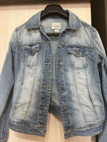 утеплённая джинсовая куртка: Джинсовая куртка, Осень-весна, S (EU 36)