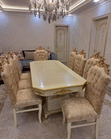 Masa və oturacaq dəstləri: Qonaq otağı üçün, Yeni, Dördbucaq masa — 10