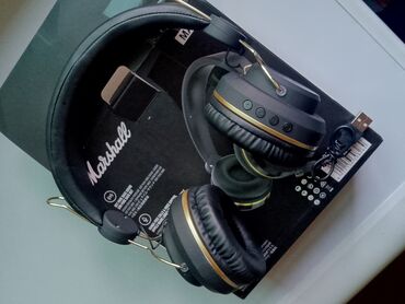 Qulaqcıqlar: Yeni Simsiz (Bluetooth) Qulaqcıqlar, Marshall, rəng - Qara