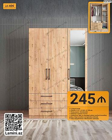 3 qapılı paltar dolabı – minimalizm sevənlər üçün funksional həll. - lalafo.az -da 3 qapılı paltar dolabı – minimalizm sevənlər üçün funksional həll. -