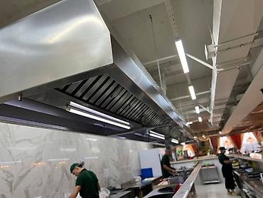 Другое оборудование для кафе, ресторанов: Вытяжка промышленная, стол из нержавейки, мойка, котломойка, стеллаж — 5