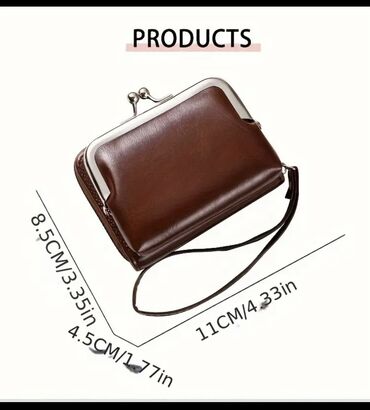 Portmone, pulqabıları: Qadınlar üçün mini-vintaj kilidli retro üslublu cüzdan və kart/pul — 3