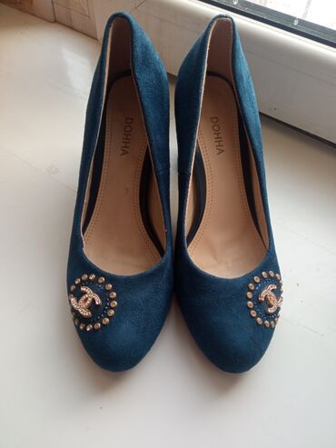 летняя обувь женская: Туфли 39, цвет - Синий
