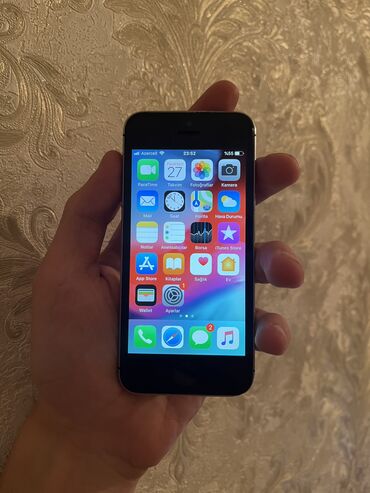apple 5s qiymeti: IPhone 5s, 16 ГБ, Серебристый, Отпечаток пальца