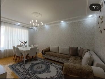 Uzunmüddətli kirayə mənzillər: Təsvir: - Zövqlə dizayn olunmuş, işıqlı və geniş mənzil. Qonaq — 1