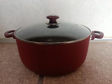 makaron: Qazan, rəng - Qırmızı, Alüminium, 3 l, 32 sm, Türkiyə — 2