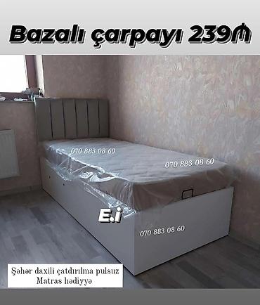 taxt dosəyi: Bazalı tək nəfərlik çarpayı – 239₼ - Aşağı hissəsi geniş bazalı — 1