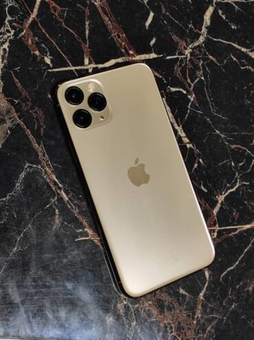 Apple iPhone: IPhone 11 Pro, Б/у, 64 ГБ, Matte Gold, Наушники, Зарядное устройство, Чехол, 90 %