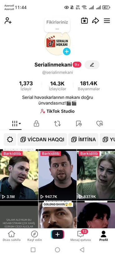 Строительные специальности: Orijinal, şəxsi və tam aktiv TikTok hesabı satılır. Heç kimdən