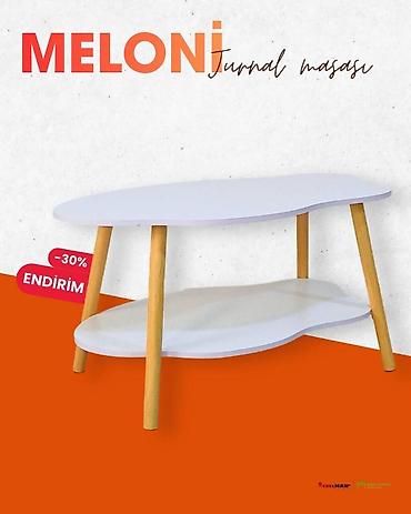 mebelman: Jurnal masası, Yeni, Açılmayan, Laminat, Oval masa — 4