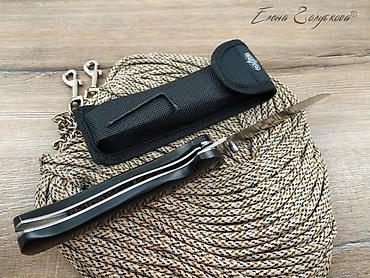 Охотничьи ножи: Складной нож Калан от Витязь сталь 65x13, рукоять дерево Охота и — 12