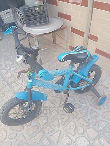 toba velosiped 29: Uşaq velosipedi – TOBA, mavi rəng - Təkər ölçüsü: təxminən 12" - — 2