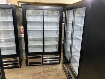 витринный холодильник цена: İkiqapılı vitrin soyuducu - Şüşə sürgülü qapılar: məhsulların aydın