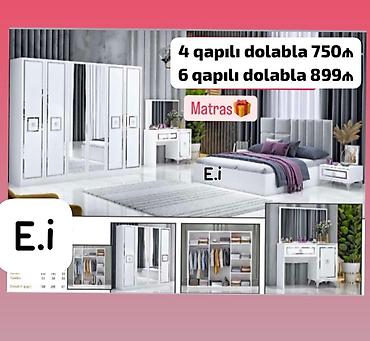 Yataq otağı dəstləri: 2 təknəfərlik çarpayı, Dolab, Termo, 2 tumba, Rusiya, Yeni — 24