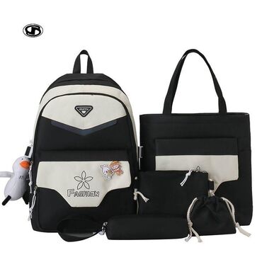 Rukzaklar: Dördlü və beşli çantalar dəsti. Dəstə bir ədəd rəngli və rəngli — 23