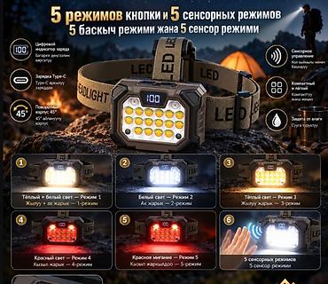 Башка жарыктандыруу: Налобный фонарь Headlight YD-09 - Яркий многоэлементный — 5