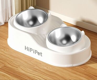 поилки для кур: Двойная миска для кормления домашних животных HiPiPet, выполненная в