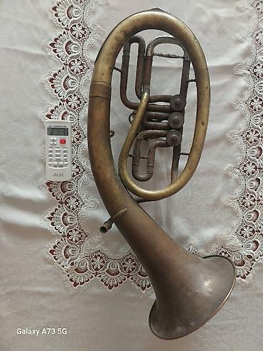 Nəfəs alətləri: Məhsul: Antik metal nəfəs aləti – oval korpuslu, fleygelhorn/tenor — 3