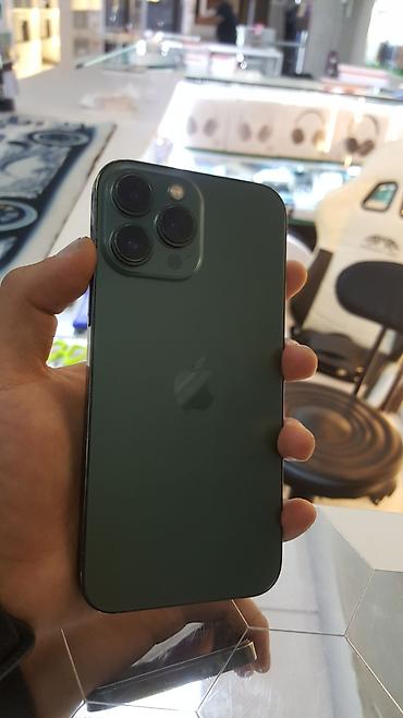 IPhone 13 Pro Max alpine green. 256гб 100% акб фейс, трутон все естб