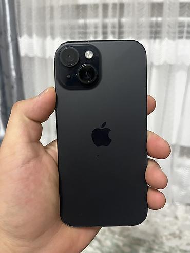 iphone osh: IPhone 15, Б/у, 128 ГБ, Black Titanium, Чехол, Коробка, 100 % — 2