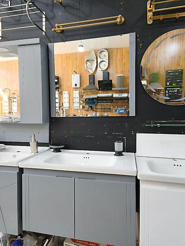 Hamam dolabları: Hamam üçün müasir lavabo dəsti - Dəst tərkibi: geniş düzbucaqlı — 1