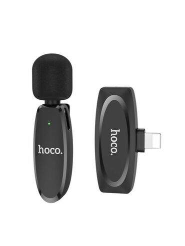 Наушники: Петличный микрофон HOCO L15 iPhone Беспроводной микрофон петличка для