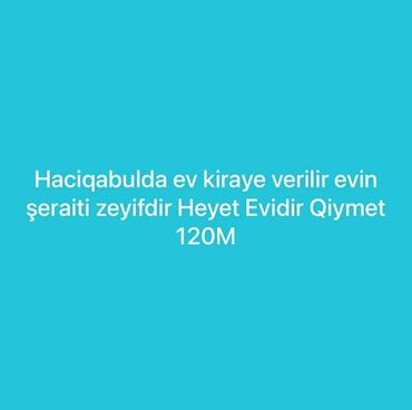 ev kirayeleri: 2 kv. m, 2 otaqlı, Qaz