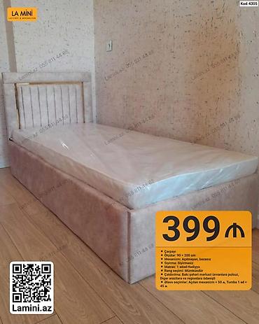 Ev və bağ: Çarpayı – LA MINI (Kod: 4305) - Ölçü: 90 × 200 sm - Mexanizm — 1