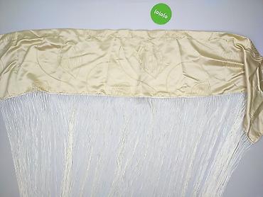 used item: Beżowa narzuta/dekoracyjny lambrekin z frędzlami - Materiał: gładka — 2
