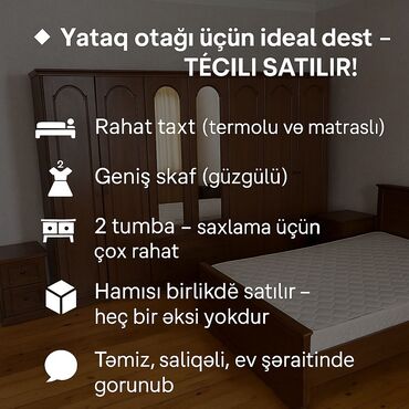 seyf qapıların qiyməti: İkinəfərlik çarpayı, Dolab, Komod, Termo, Azərbaycan, İşlənmiş