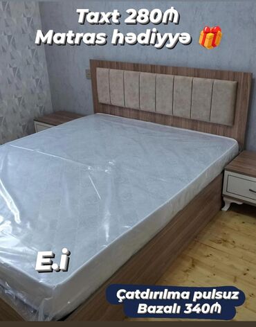 matras alti: Новый, Двуспальная кровать, С матрасом