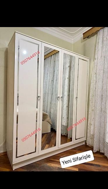 dolab gence: Düz dolab, Yataq otağı üçün, Qarderob, Açılan, Korpuslu, 6 qapı — 10