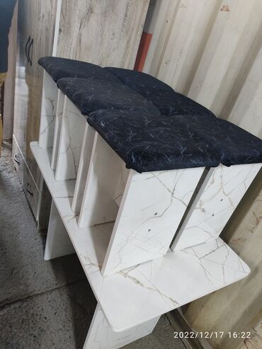 Кухонные столы и стулья: Кухонный стол и стул, Новый, Бесплатная доставка, цвет - Белый — 4