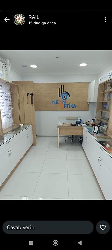 Готовый бизнес: Dəyərinin yarı qiymətinə optika üçün vitirin satılır — 1