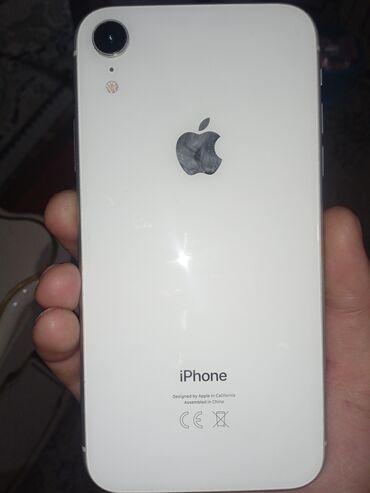 айфон в рассрочке: IPhone Xr, Колдонулган, 64 ГБ, White Titanium, Кабель, 80 %