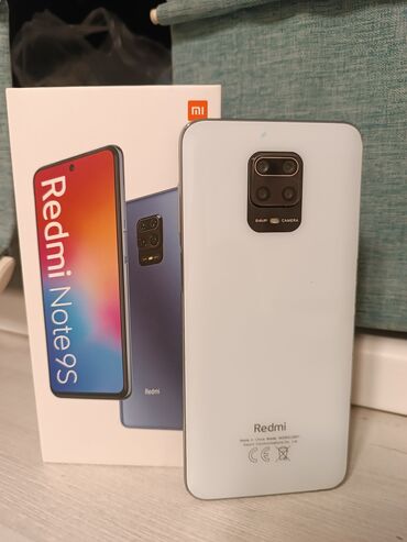 телефон s9: Redmi, Redmi Note 9S, Б/у, 128 ГБ, цвет - Белый, 2 SIM