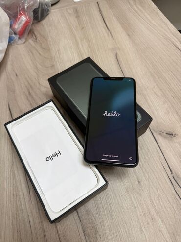 Apple iPhone: IPhone 11 Pro Max, 256 GB, Matte Midnight Green, Zəmanət, Face ID, Sənədlərlə