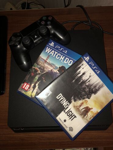 nolyeddi oyunları: Ps4 Slim Plus ariginal joystik🎮 2 disk yanında dying ligh bide watch