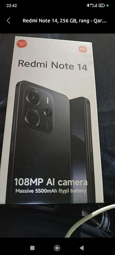 iphone 13 qiyməti: Redmi Note 14, 128 GB, rəng - Gümüşü — 1