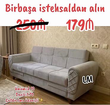 Müasir dizaynlı üçyerlik divan - Rəng: açıq boz - Material: yumşaq lalafo.az -da Müasir dizaynlı üçyerlik divan - Rəng: açıq boz - Material: yumşaq