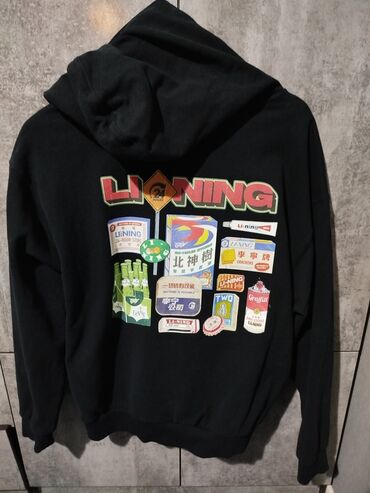 полузамок поло мужской: Мужская толстовка, L (EU 40), Li-Ning, Новый, цвет - Черный, Самовывоз, Бесплатная доставка