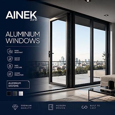 Алюминиевые окна на заказ: AINEK.ZONE Производим: • ПВХ окна • Алюминиевые окна • Двери • — 1