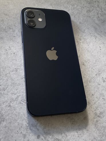 Apple iPhone: IPhone 12, Б/у, 128 ГБ, Черный, Защитное стекло, Коробка, 77 %