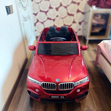 elektro muravey: Uşaq üçün elektrikli minik maşını – BMW X5 stili, qırmızı — 1