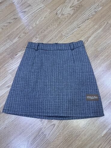 детские хлопковые колготки: Qadın ətəyi – xaki/boz tonlarda xırda dama (houndstooth) naxışlı