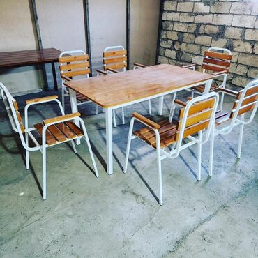 Masa və oturacaq dəstləri: Yeni, Açılmayan, Kvadrat masa, 4 stul — 2